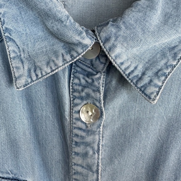 Soft Surroundings Sky Blue Denim Shirt - Picture 9 of 15